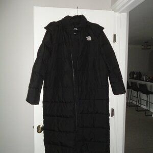The North Face puffer coat/long/L/Hooded/black